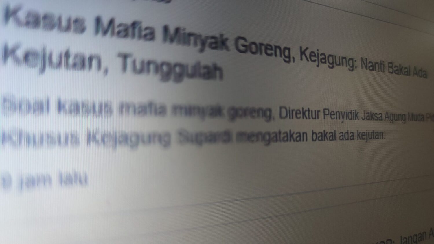 Kerugian Perekonomian Negara pada Kasus Mafia Minyak Goreng