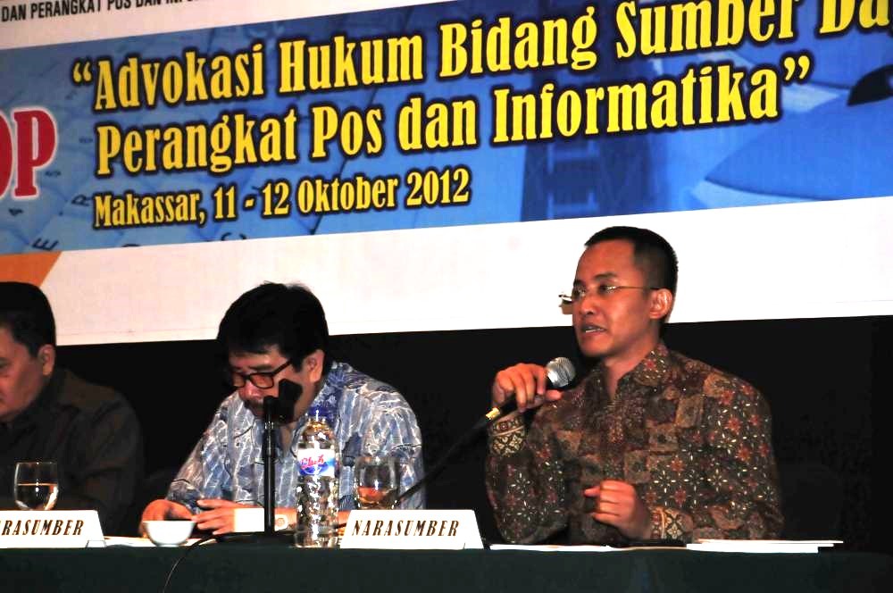Workshop Advokasi Hukum Bidang Sumber Daya dan Perangkat Pos dan Informatika di Makassar
